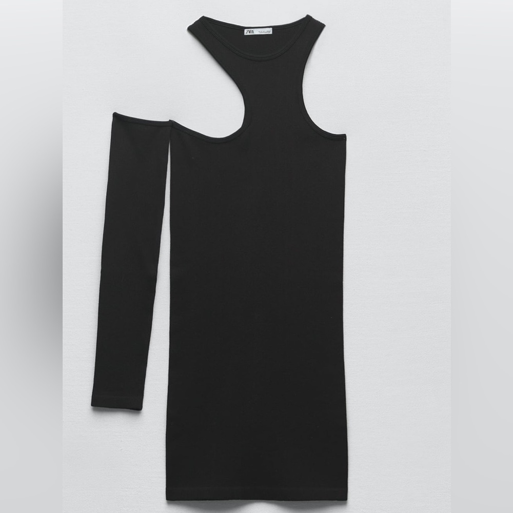 Zara Black Cut-Out Dress - Picture 3 of 5